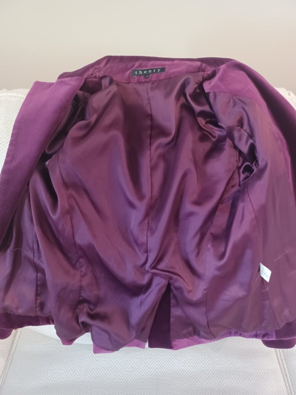 THEORY Velvet Fitted Blazer Size 2 NWOT - Picture 4 of 6